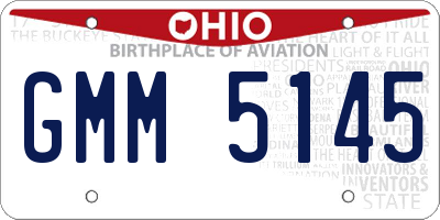 OH license plate GMM5145
