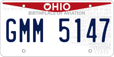 OH license plate GMM5147