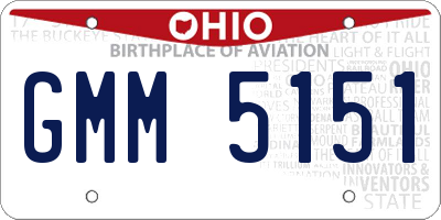 OH license plate GMM5151