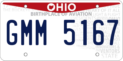OH license plate GMM5167