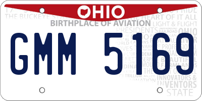 OH license plate GMM5169