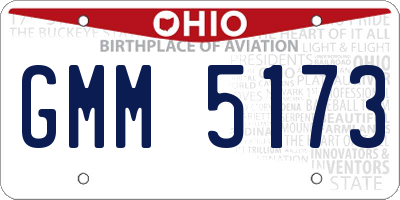 OH license plate GMM5173