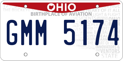 OH license plate GMM5174
