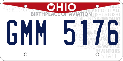 OH license plate GMM5176