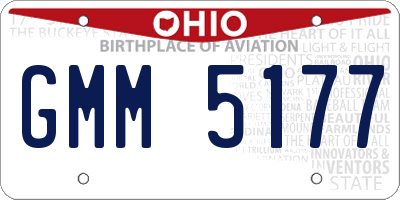 OH license plate GMM5177