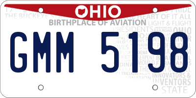 OH license plate GMM5198