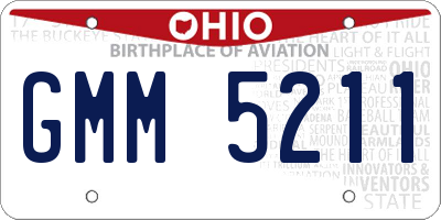 OH license plate GMM5211