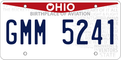 OH license plate GMM5241