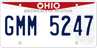 OH license plate GMM5247