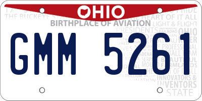 OH license plate GMM5261