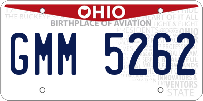 OH license plate GMM5262