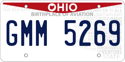 OH license plate GMM5269