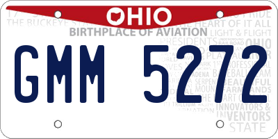 OH license plate GMM5272