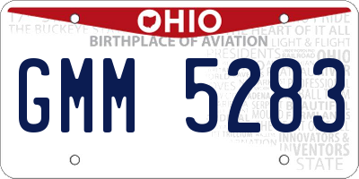OH license plate GMM5283