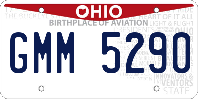 OH license plate GMM5290