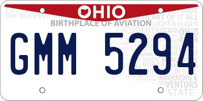 OH license plate GMM5294