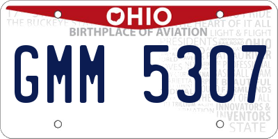 OH license plate GMM5307