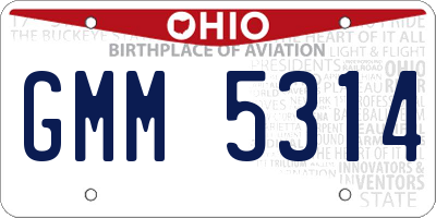 OH license plate GMM5314
