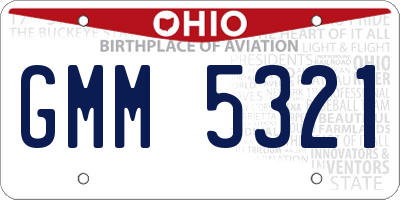 OH license plate GMM5321