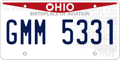 OH license plate GMM5331