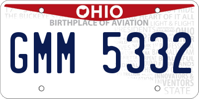 OH license plate GMM5332