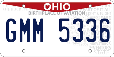 OH license plate GMM5336
