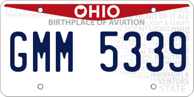 OH license plate GMM5339