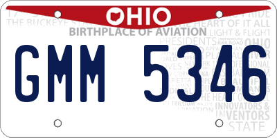 OH license plate GMM5346
