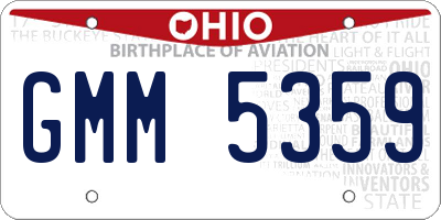 OH license plate GMM5359