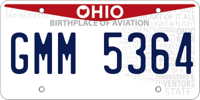 OH license plate GMM5364