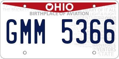 OH license plate GMM5366