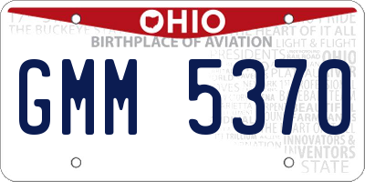 OH license plate GMM5370