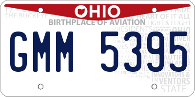 OH license plate GMM5395