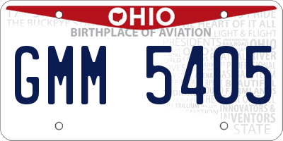 OH license plate GMM5405