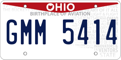 OH license plate GMM5414