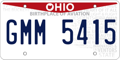 OH license plate GMM5415