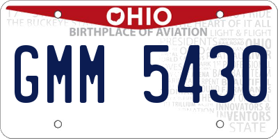 OH license plate GMM5430