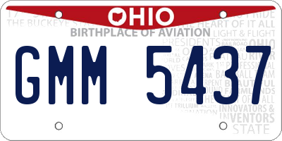 OH license plate GMM5437