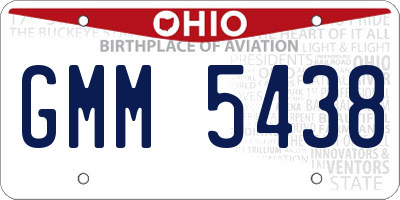 OH license plate GMM5438