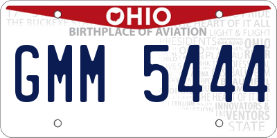 OH license plate GMM5444