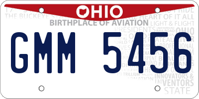 OH license plate GMM5456