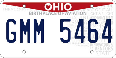 OH license plate GMM5464