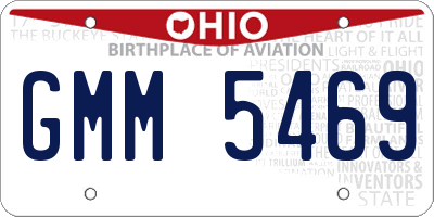 OH license plate GMM5469