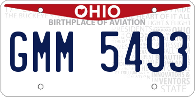 OH license plate GMM5493