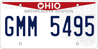 OH license plate GMM5495