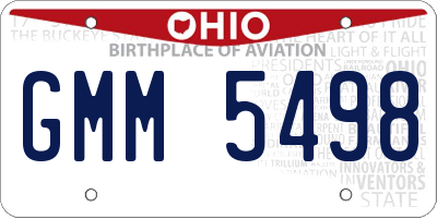 OH license plate GMM5498