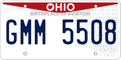 OH license plate GMM5508