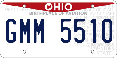OH license plate GMM5510