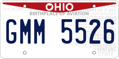 OH license plate GMM5526