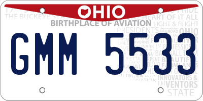 OH license plate GMM5533
